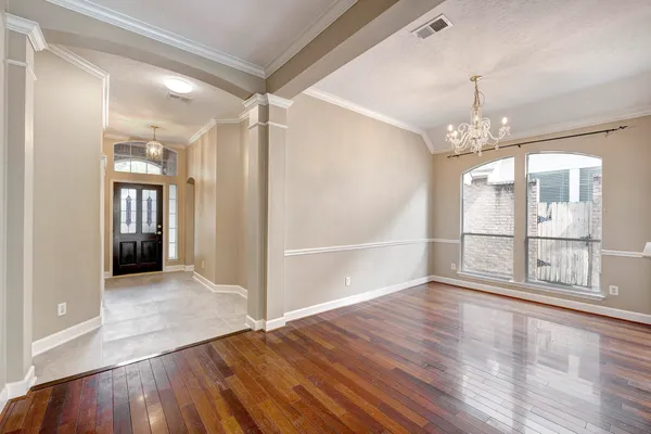 a view of livingroom with hardwood floor and window