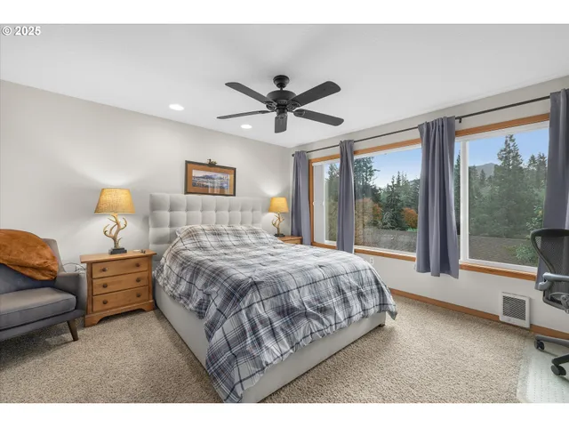 a view of a glass door