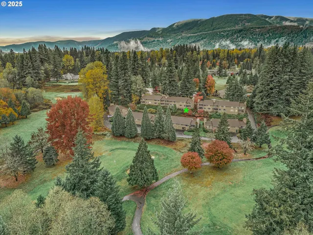 a backyard of a house with a yard and outdoor seating