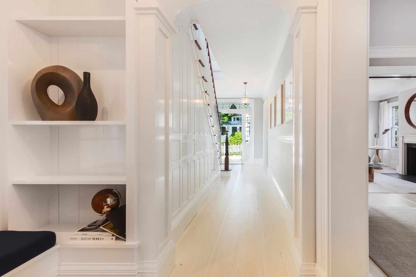 43 Howard Street Sag Harbor, NY 11963 - Photo 17 of 31 a view of a hallway with wooden floor