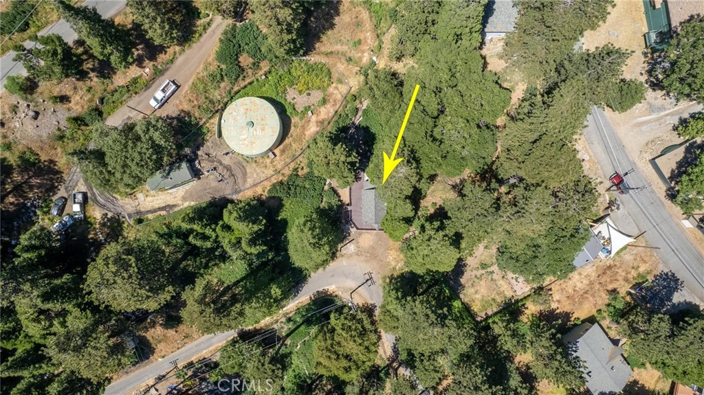 21818 Vista Road Cedarpines Park, CA 92322 - Photo 32 of 41 an aerial view of a house with a yard and garden