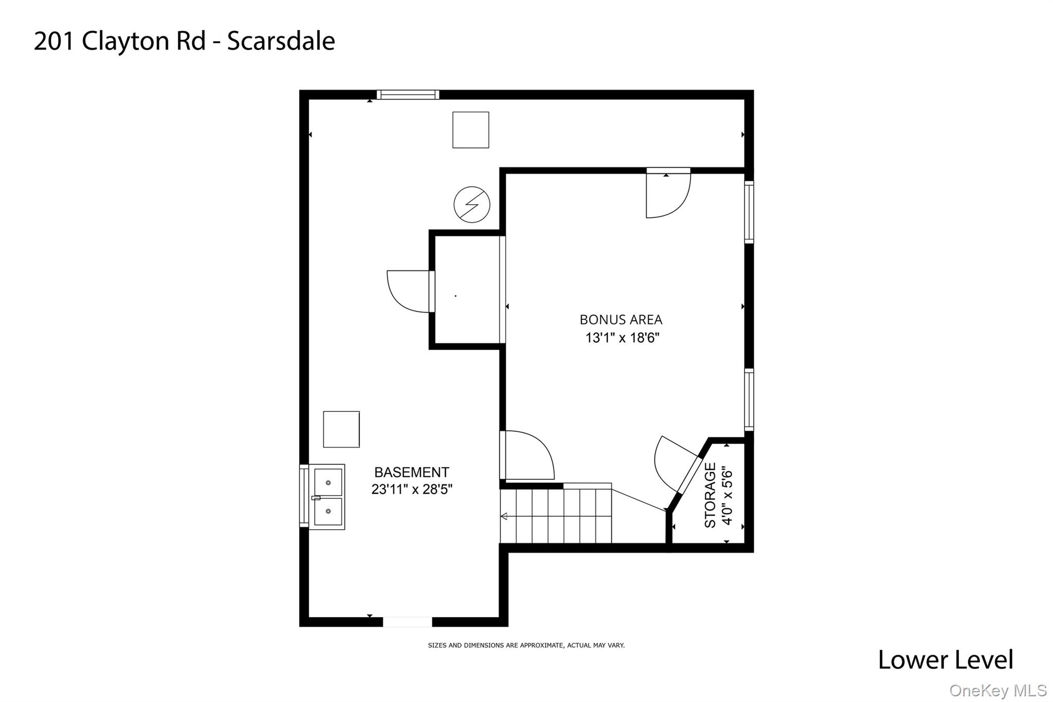 201 Clayton Road Scarsdale, NY 10583 - Photo 34 of 34 Lower Level Floor Plan