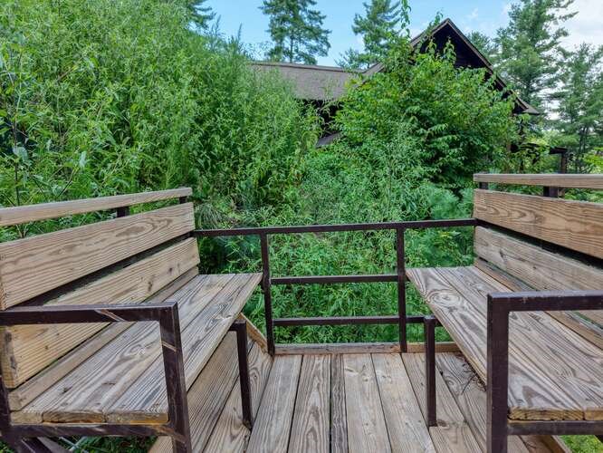 514 Browns Cove Road Blue Ridge, GA 30513 - Photo 57 of 77 a view of deck with seating and trees