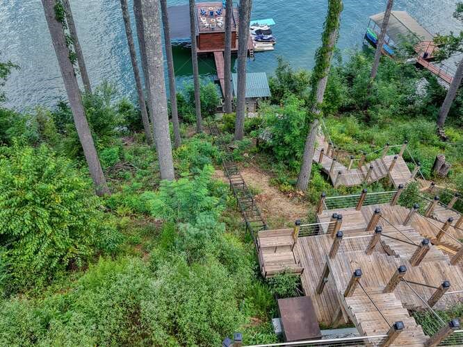 514 Browns Cove Road Blue Ridge, GA 30513 - Photo 58 of 77 an aerial view of residential house with outdoor space and trees all around