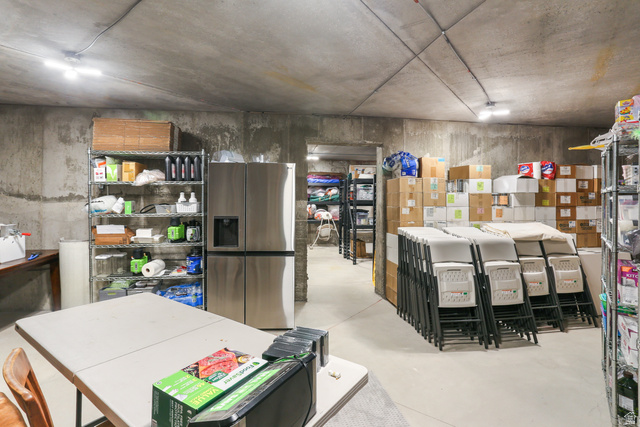 1354 South 800 East Mapleton, UT 84664 - Photo 97 of 129 Basement featuring stainless steel fridge