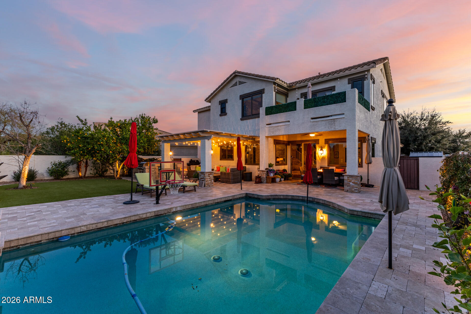 4207 South Cozy Way Gilbert, AZ 85297 - Photo 52 of 58 Sheer Descent water feature