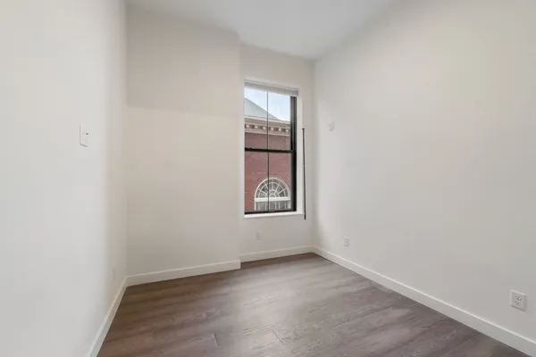 an empty room with a window