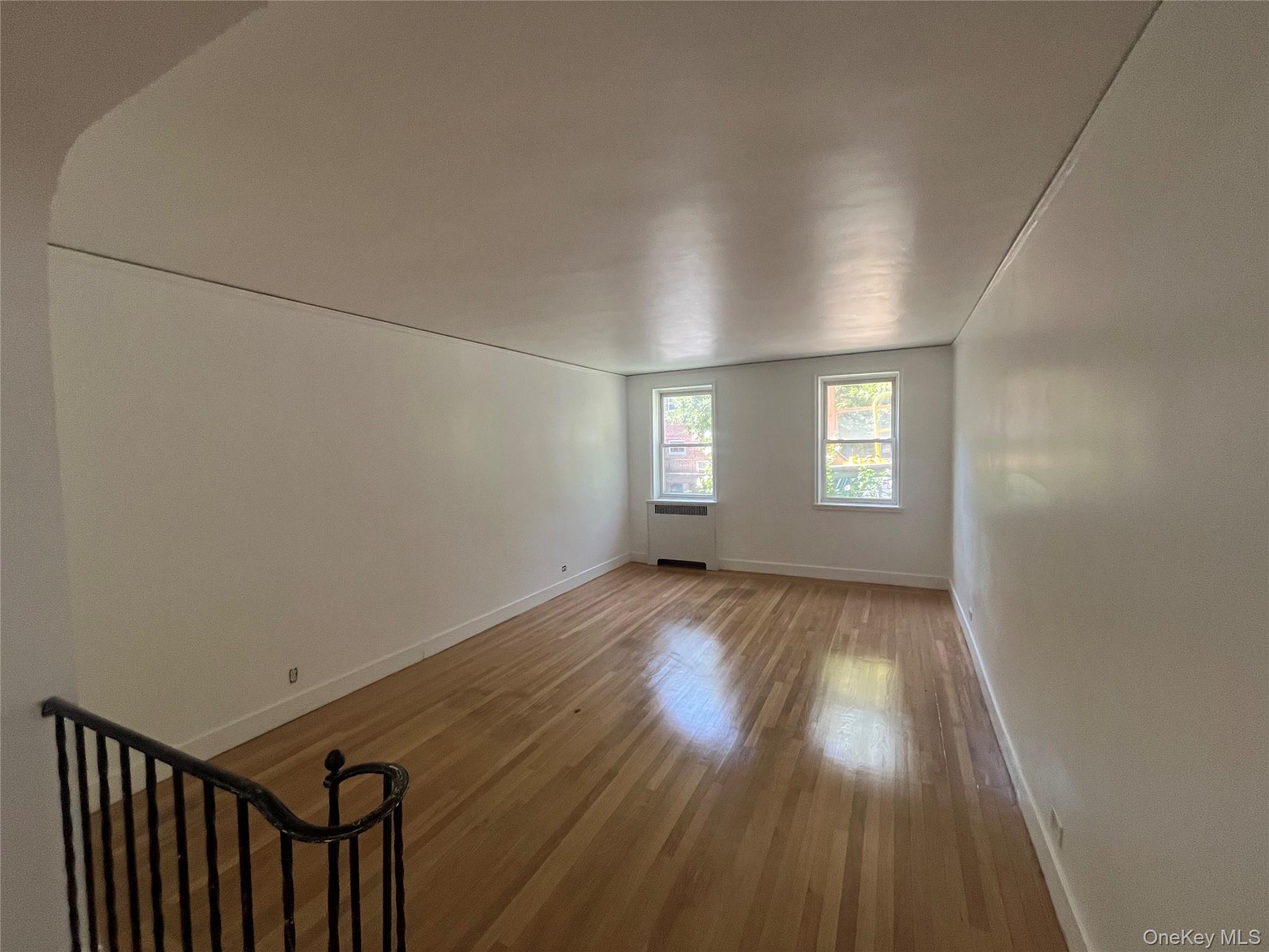 a view of an empty room and window
