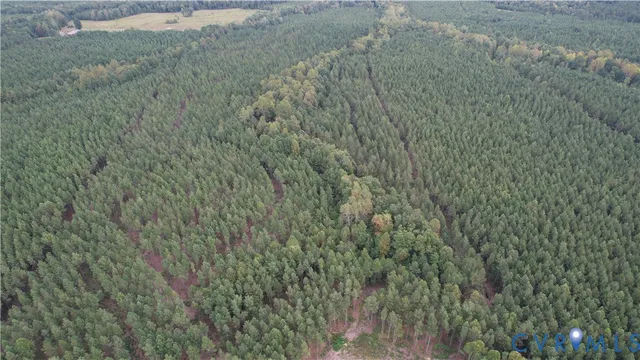a view of a field of grass and mountain