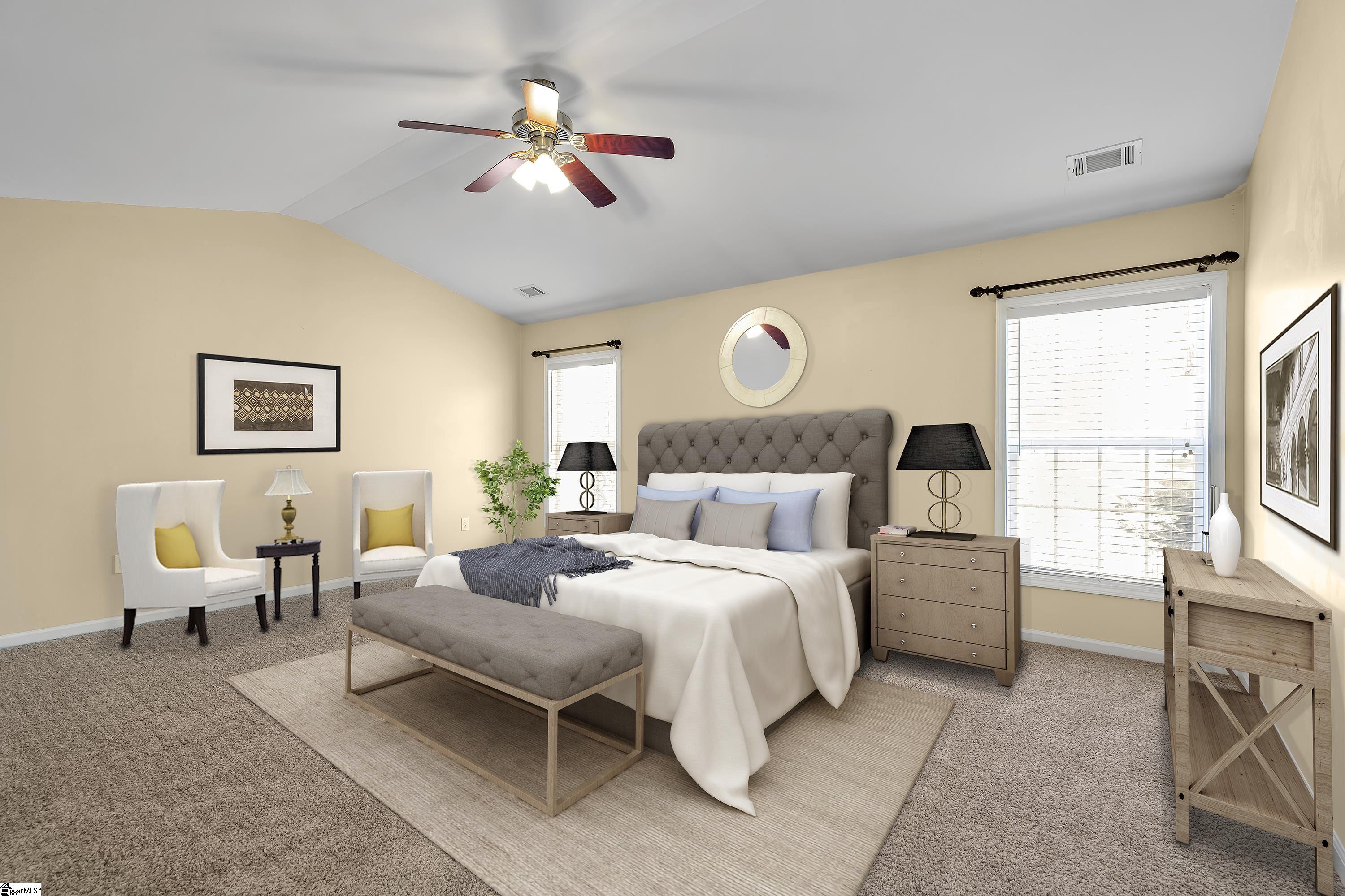 105 Tagus Court Greenville, SC 29607 - Photo 4 of 33 2nd Level, vaulted ceiling- Virtual Staging