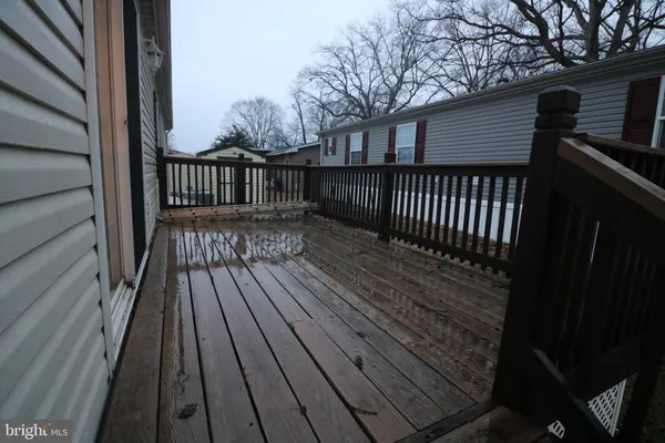a view of wooden deck