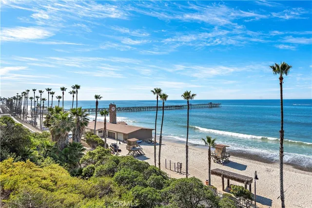 a view of city with ocean view