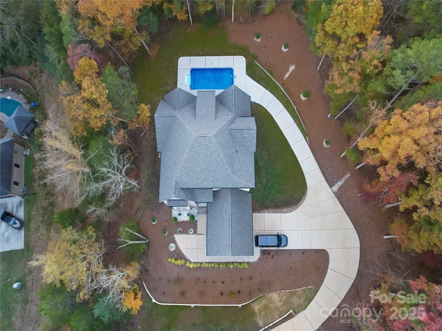 a bird view of house