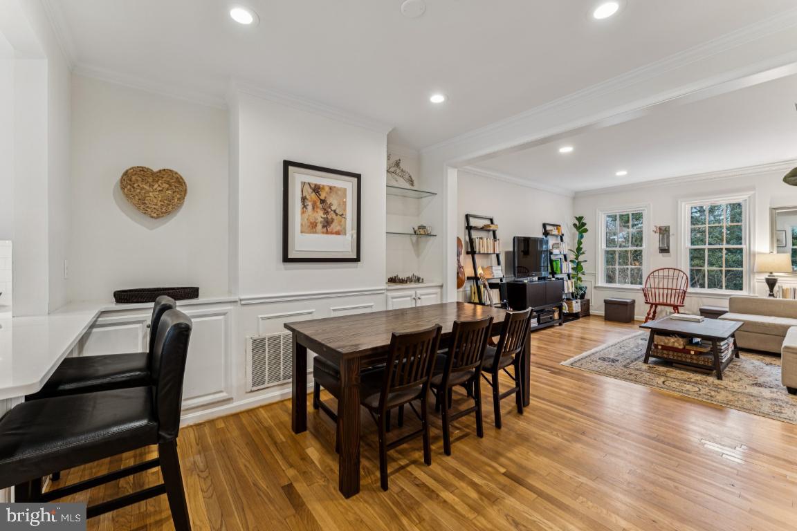 3559 Hamlet Place Chevy Chase, MD 20815 - Photo 7 of 26 a view of a dining room with furniture and wooden floor