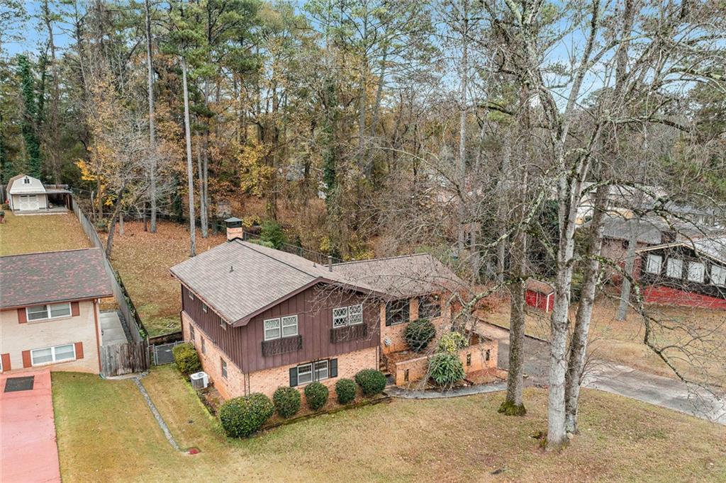 2738 Rainbow Ridge Road Decatur, GA 30034 - Photo 46 of 47 an aerial view of a house with a yard