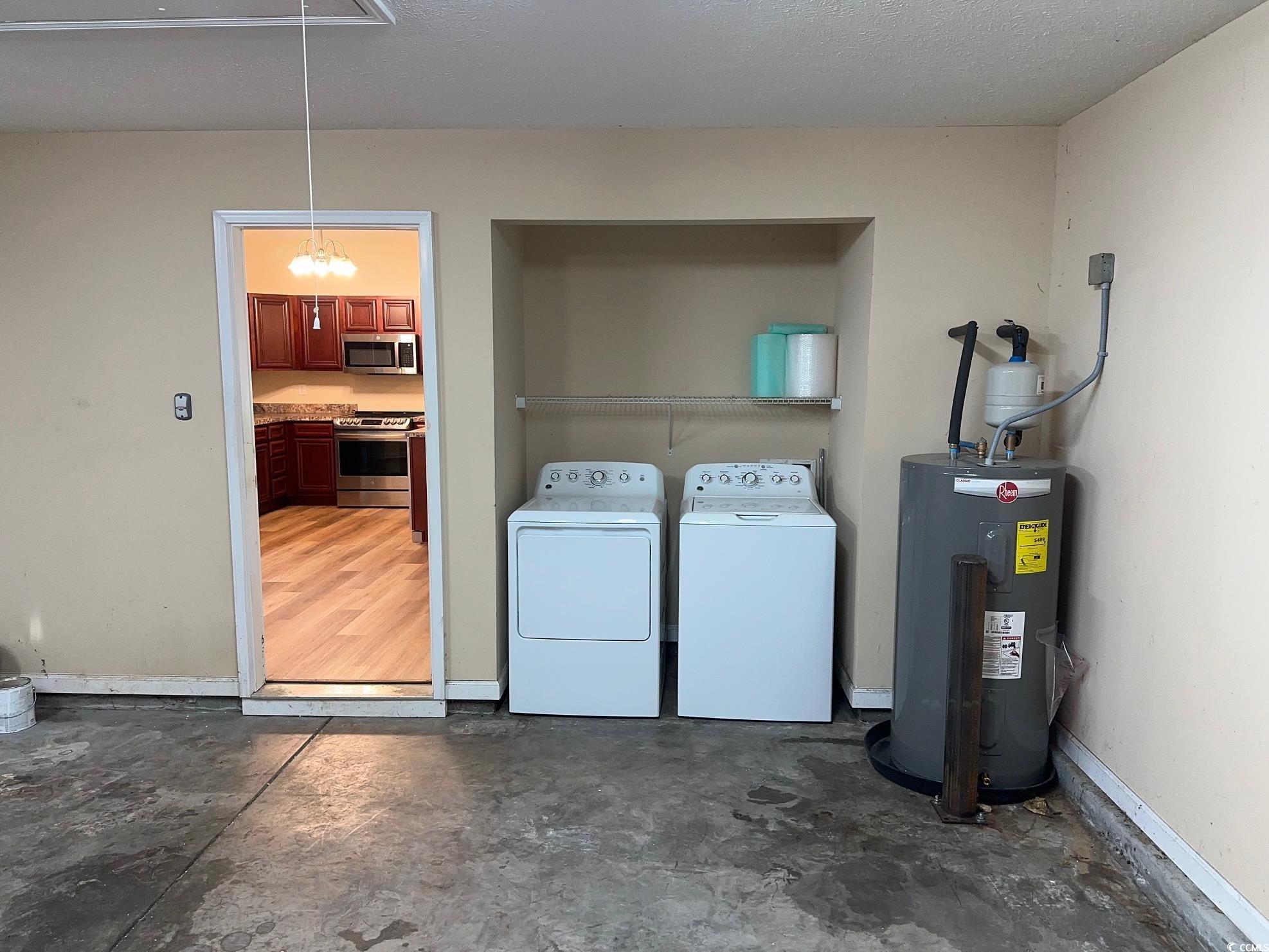 753 Bucklin Loop Myrtle Beach, SC 29579 - Photo 18 of 21 Laundry room with water heater, washing machine an