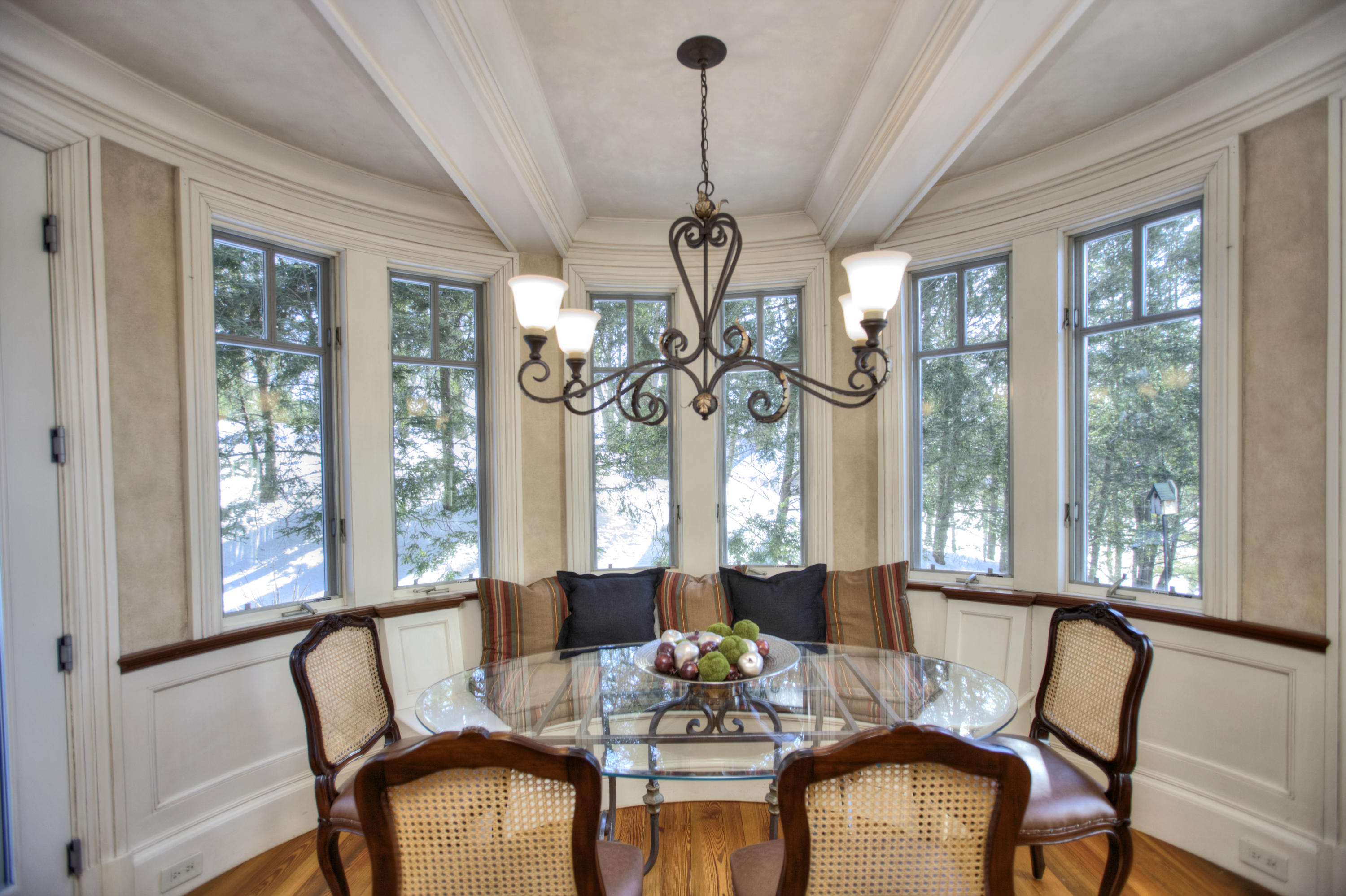 100 Goodwives River Road Darien, CT 06820 - Photo 11 of 25 a view of a dining room with furniture window and outside view