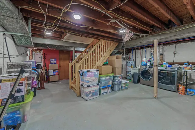 a view of storage and utility room