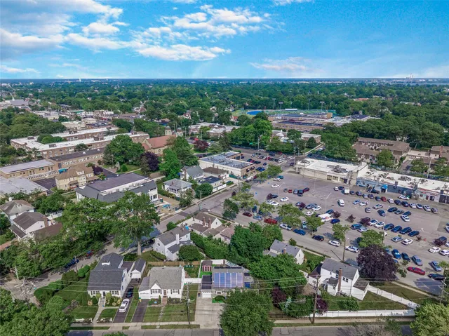 an aerial view of a city