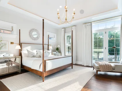 a room with gym equipment and large mirror