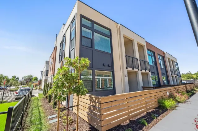 a view of a building from a balcony