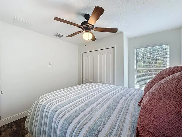 a view of a golf course with a garden