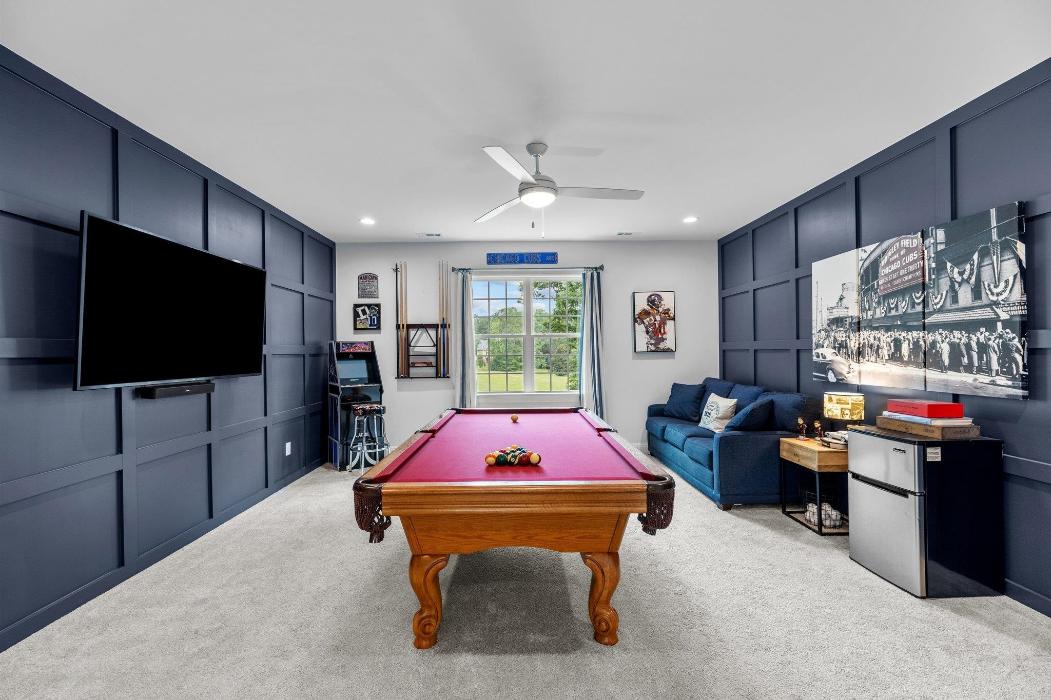1524 Chalk Road Wake Forest, NC 27587 - Photo 37 of 63 a living room with furniture and a flat screen tv