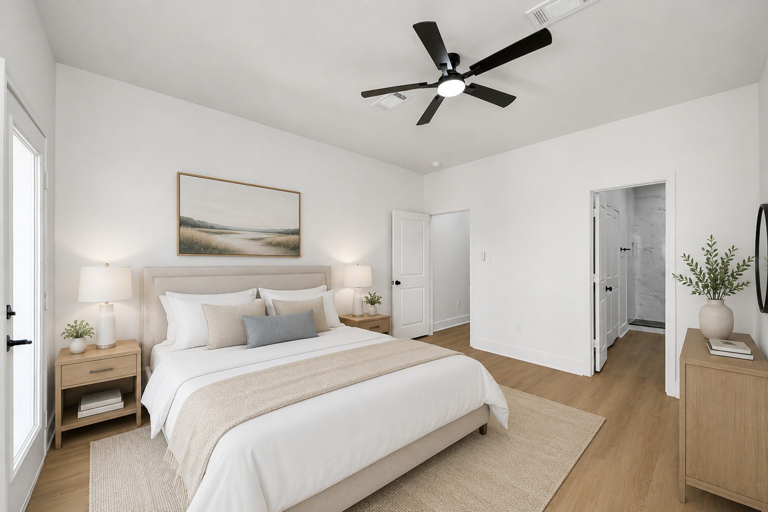 5226 Ricky Street Houston, TX 77033 - Photo 32 of 50 a bedroom with a bed and a view
