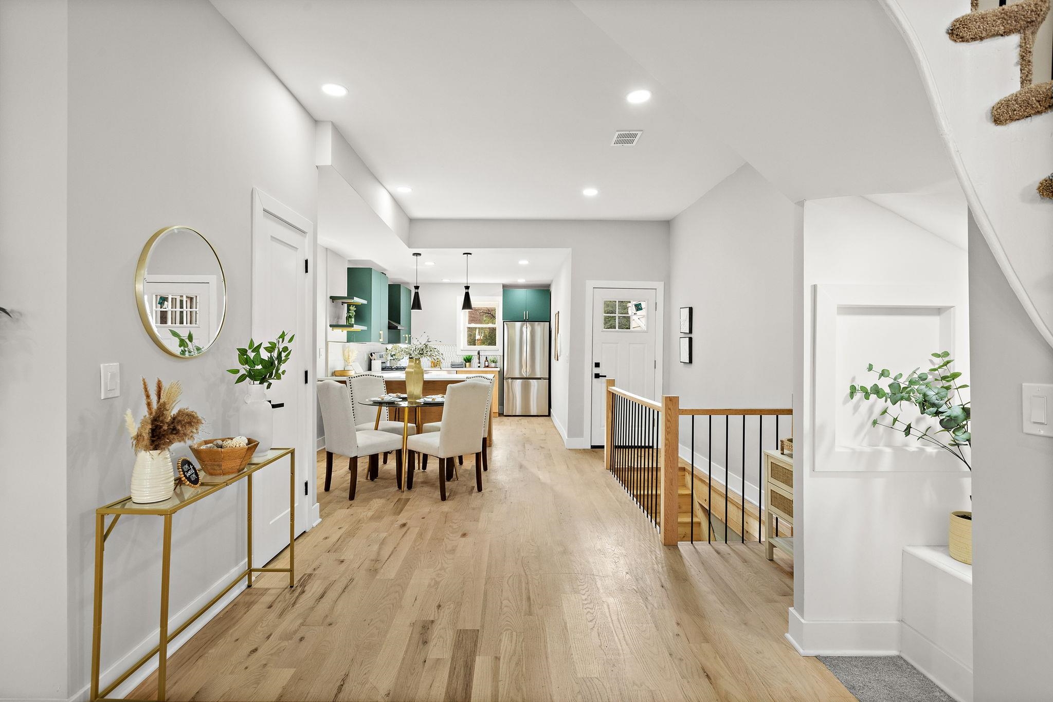 77 Boyd Avenue Jersey City, NJ 07304 - Photo 14 of 26 a view of a dining room with furniture and wooden floor