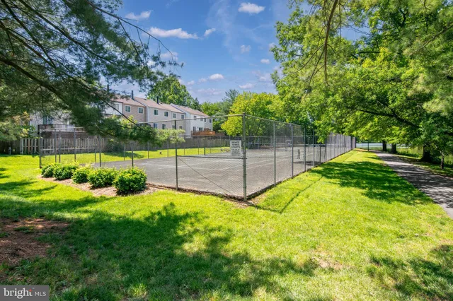 a view of a lake with a garden