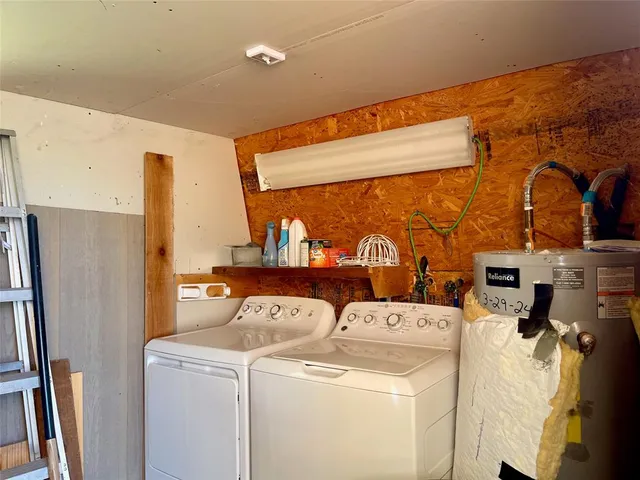 a view of washer and dryer with washer and dryer