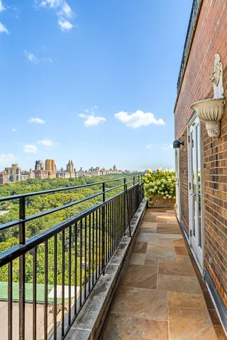 a view of balcony with couch