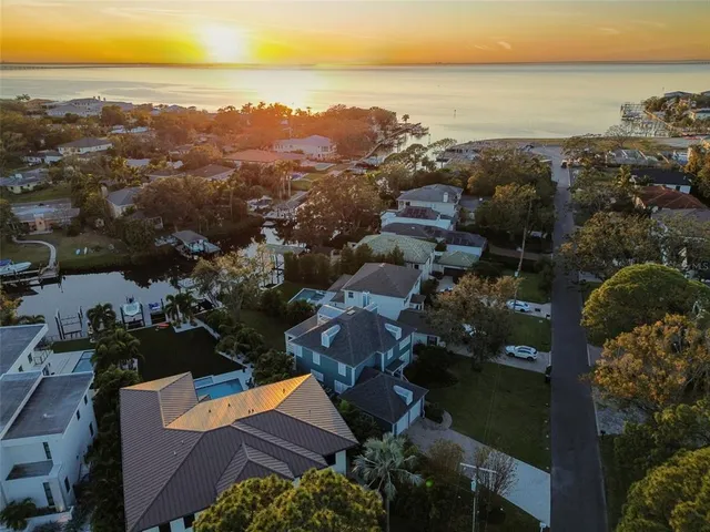an aerial view of multiple house