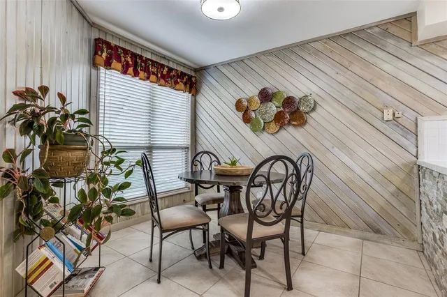a table and chairs in a room
