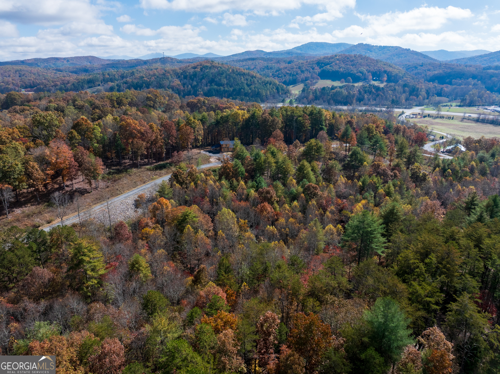 0 Ridge Road Morganton, GA 30560 - Photo 10 of 47 an aerial view of residential house with green space and mountain view
