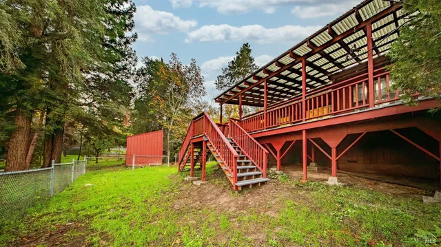 a view of tall building