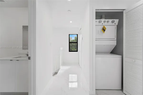 a view of hallway with window