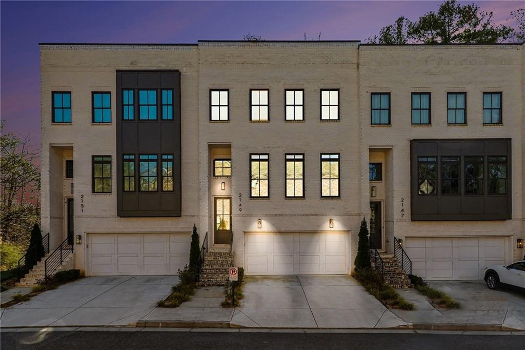 a front view of a building