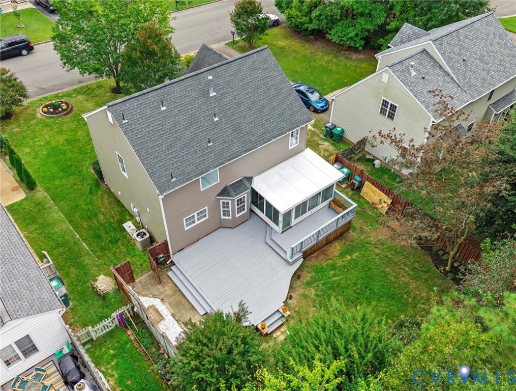 7416 Willow Ridge Terrace Glen Allen, VA 23060 - Photo 44 of 48 an aerial view of a house with a garden