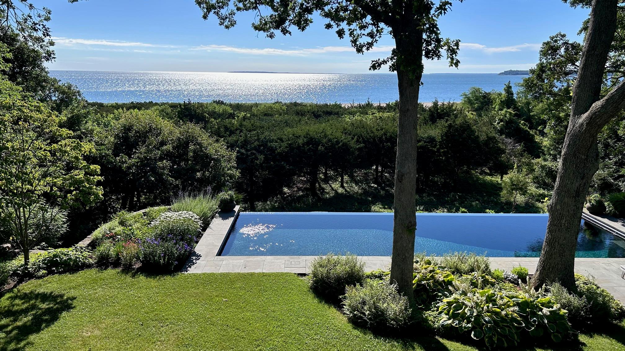 a view of yard with tree in front of it