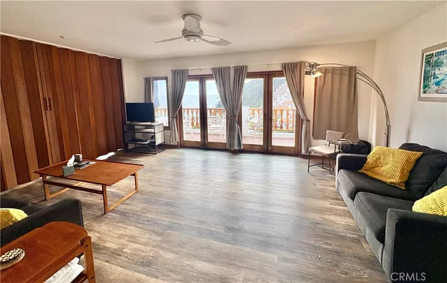 a balcony with view of city