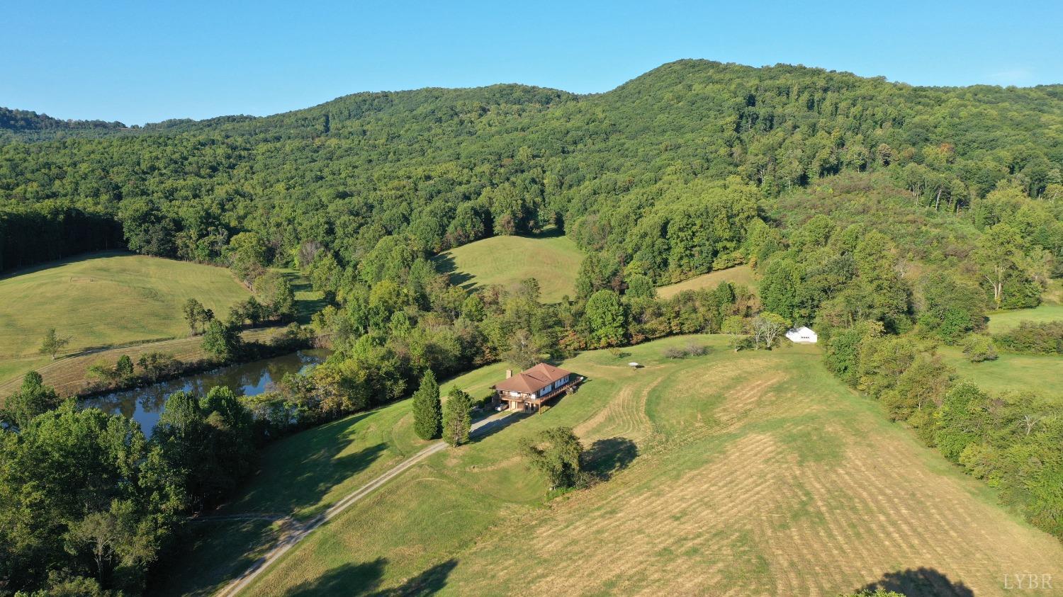 4063 Bore Auger Road Blue Ridge, VA 24064 - Photo 90 of 90 a aerial view of a house with a yard
