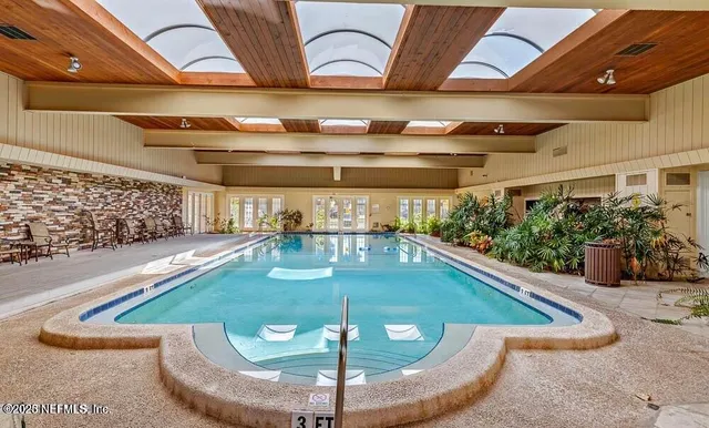 a view of a indoor swimming pool