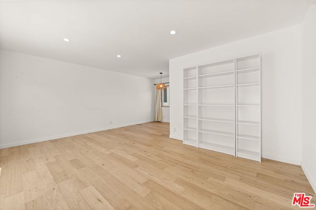 an empty room with closet