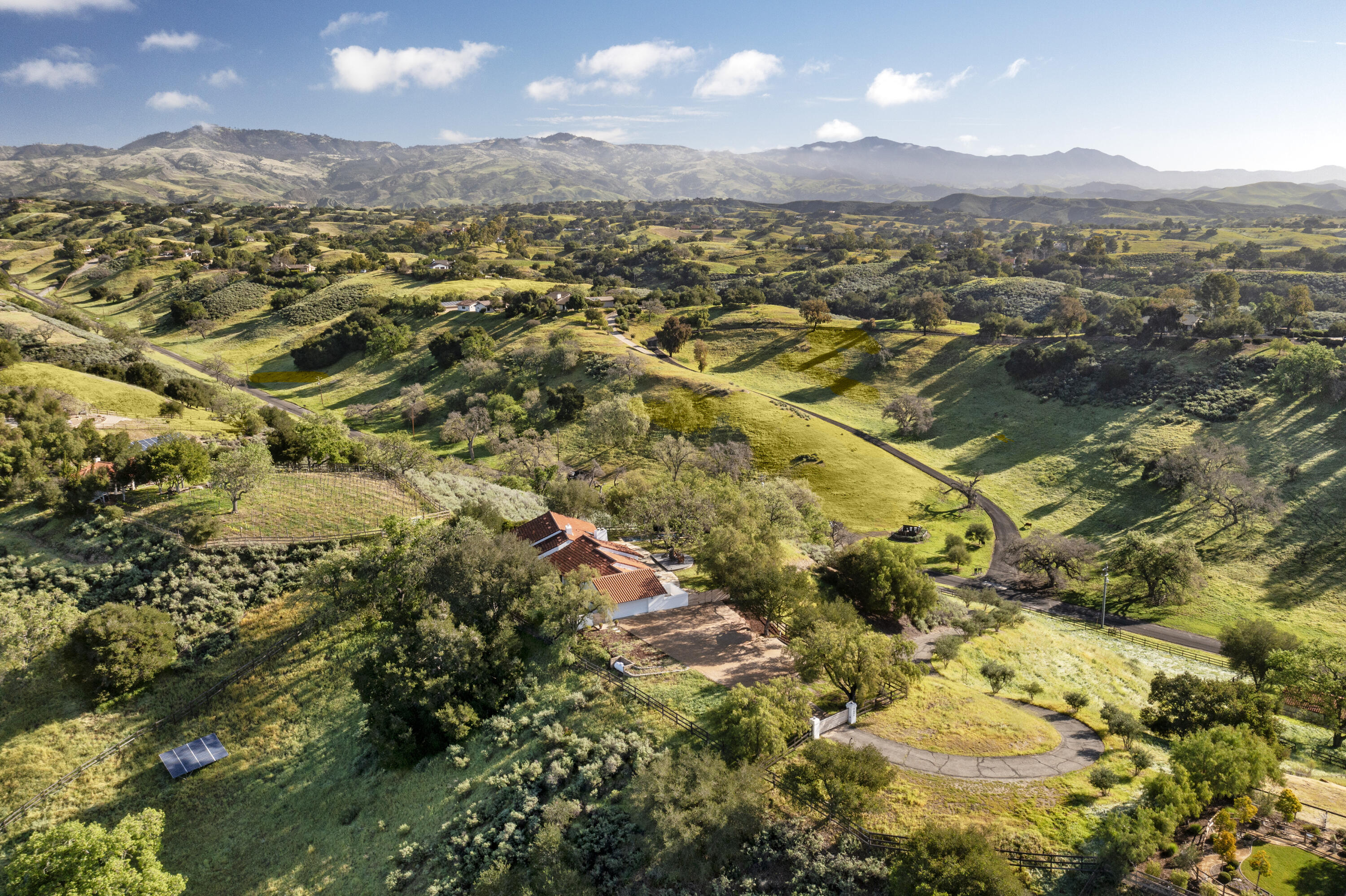 3009 Woodstock Road Santa Ynez, CA 93460 - Photo 5 of 32 an aerial view of residential houses with outdoor space