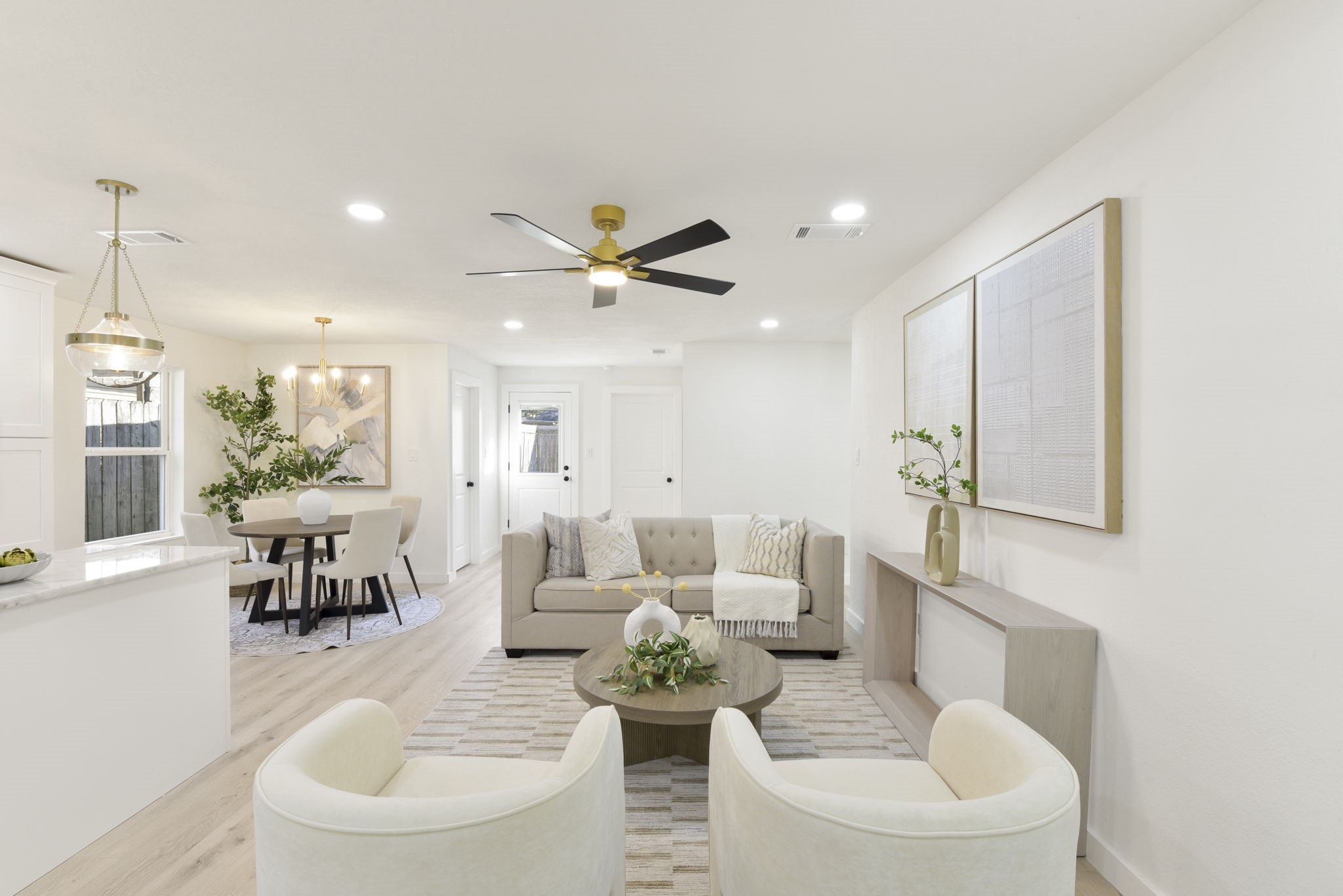 1630 1/2 Tabor Street Houston, TX 77009 - Photo 14 of 28 a living room with furniture and a large window