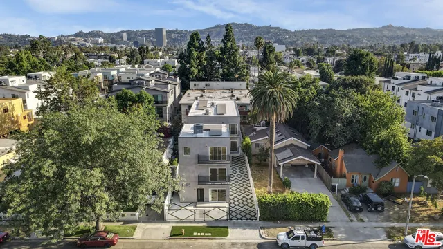 an aerial view of multiple house