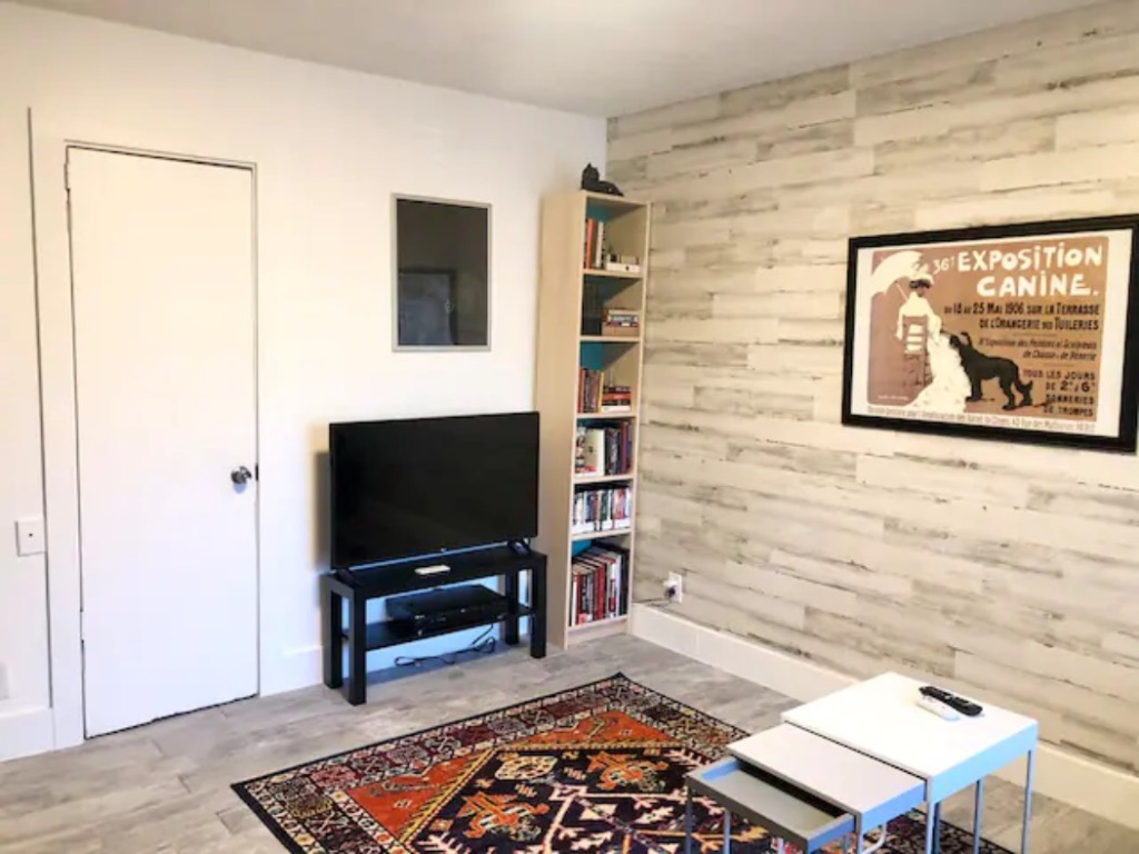 5909 Bolm Road, Unit 12 Austin, TX 78721 - Photo 6 of 15 a living room with a rug and a flat screen tv