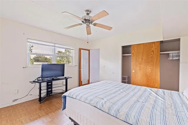 an empty room with a window