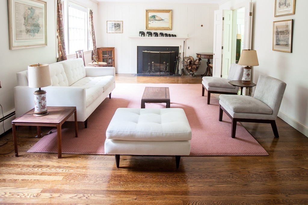 14 Dover Road Dover, MA 02030 - Photo 6 of 20 a living room with furniture and a fireplace